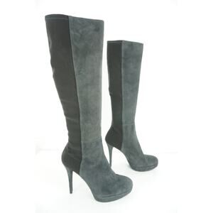 Stuart Weitzman Grey suede Skyline High Heels Tall Boots Size 10.5 NEW $695 5050